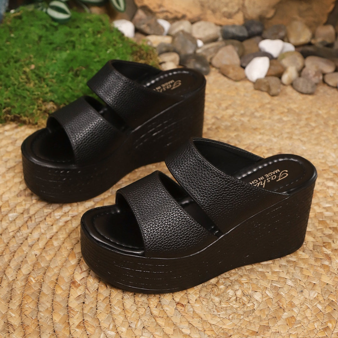 Damen Wedge-Sandalen mit geflochtenem Riemendesign EB