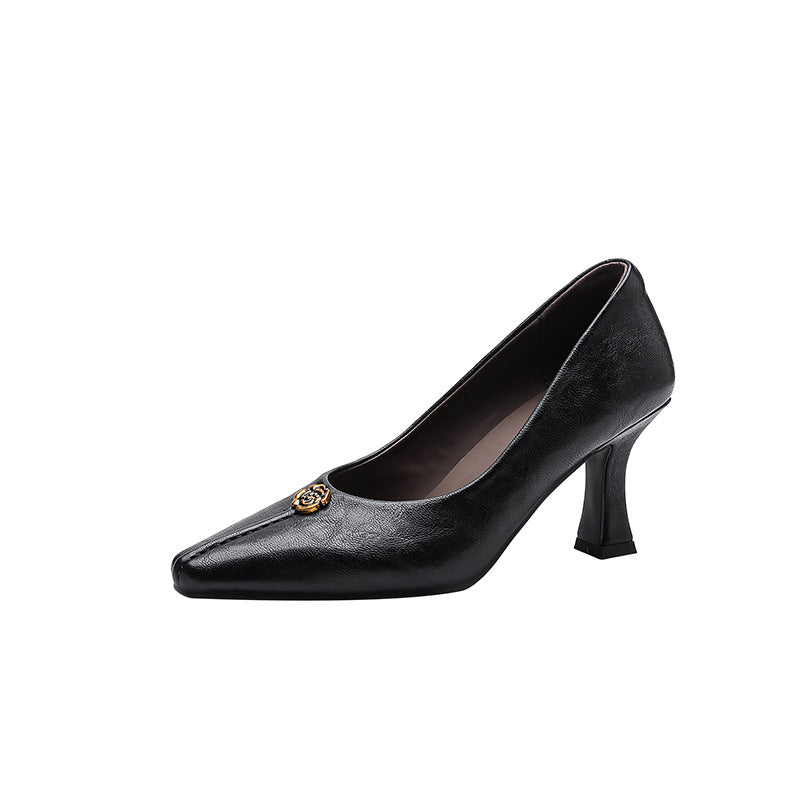 Damen Elegante spitze Pumps mit dekorativem Detail EB