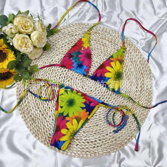 Damen Triangel-Bikini mit verspieltem Punkten-Design EB