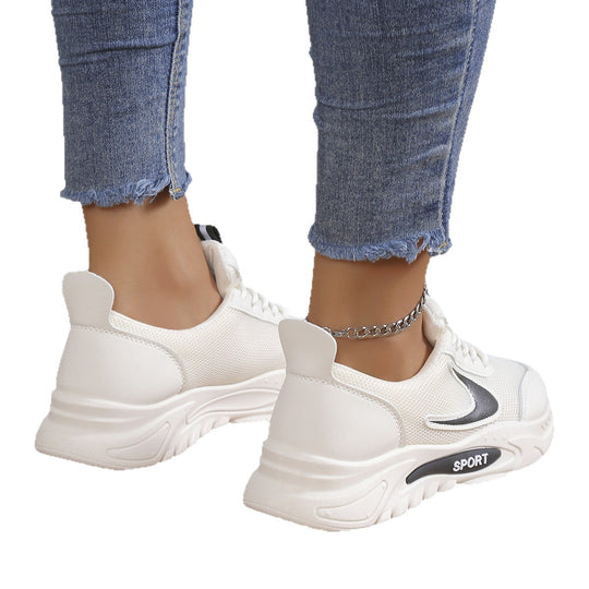 Damen Sportliche Sneakers mit atmungsaktiver Mesh-Oberfläche und stabiler Laufsohle EB