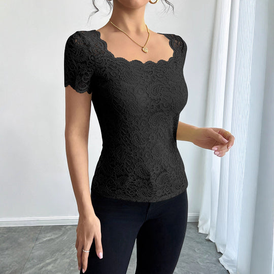 Damen Spitzenbody mit eleganten Abschluss EB