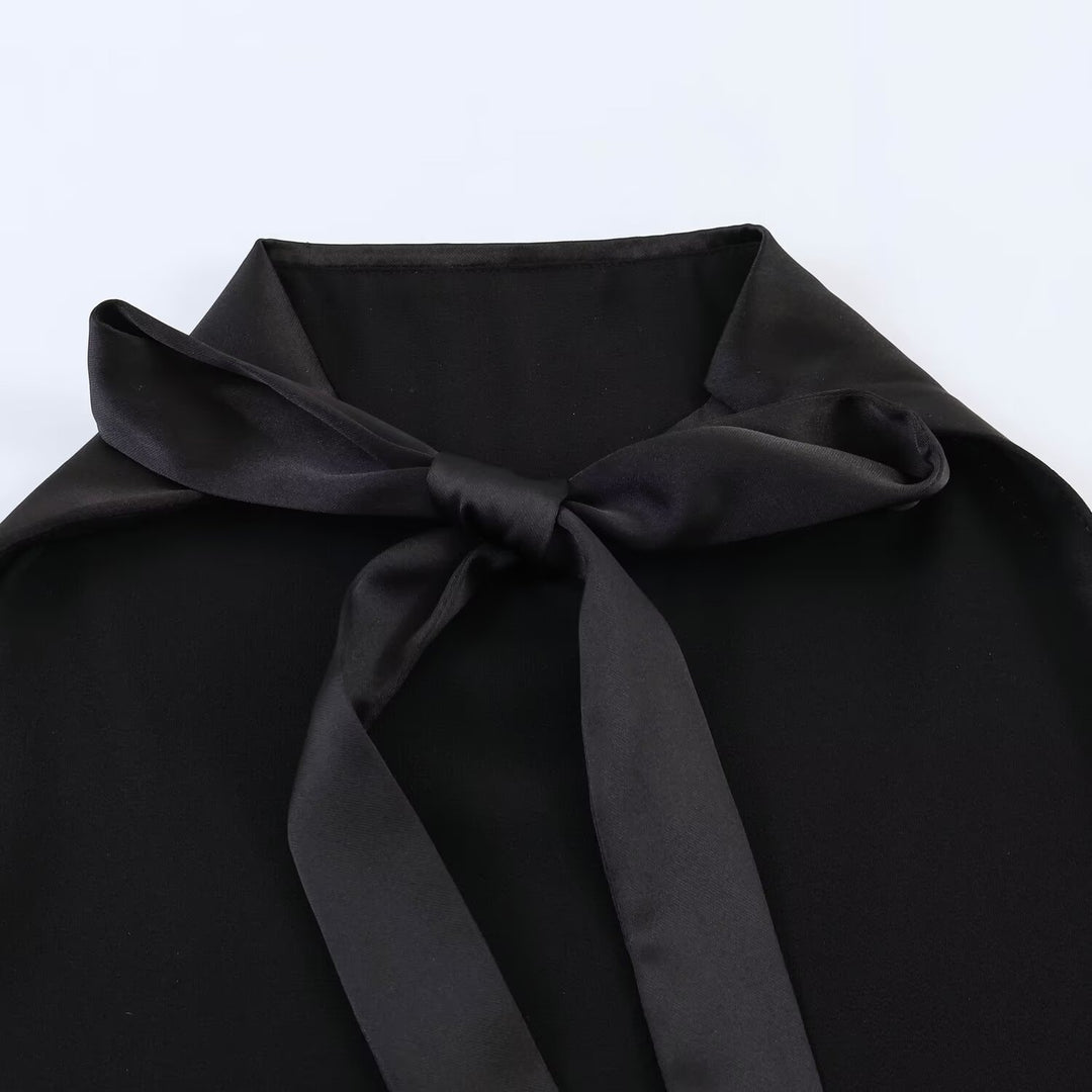 Damen asymmetrisches Satin Kleid EB