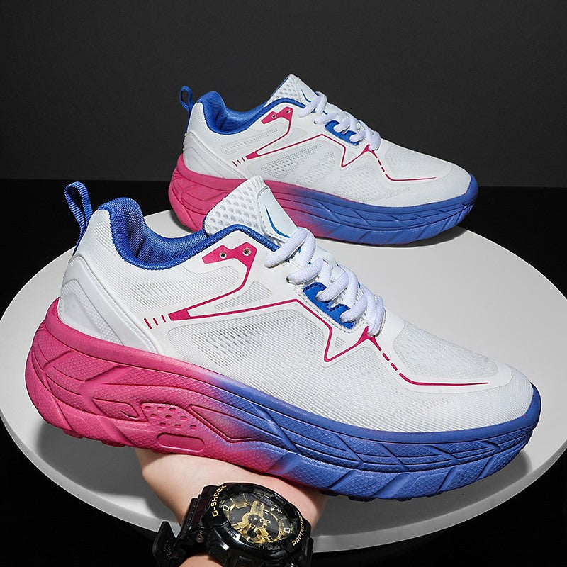 Unisex gedämpfter Plateausneaker mit atmungsaktivem Strickoberteil und gepolsterter Hohlkammersohle EB