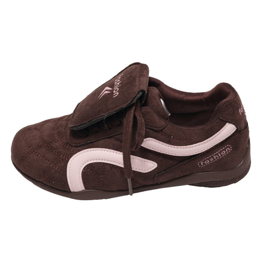 Damen Sportliche Sneakers mit praktischem Klettverschluss und eleganter Wildleder-Optik EB