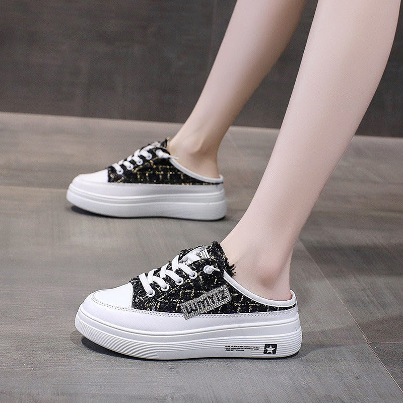 Damen Sportliche Sneaker mit modernem Schachbrettmuster und rutschfester Sohle EB