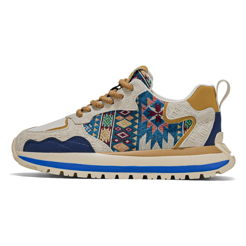 Damen Modische Sneakers mit vielfältigem Ethno-Muster und strapazierfähiger Sohle EB
