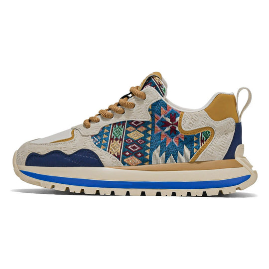 Damen Modische Sneakers mit vielfältigem Ethno-Muster und strapazierfähiger Sohle EB