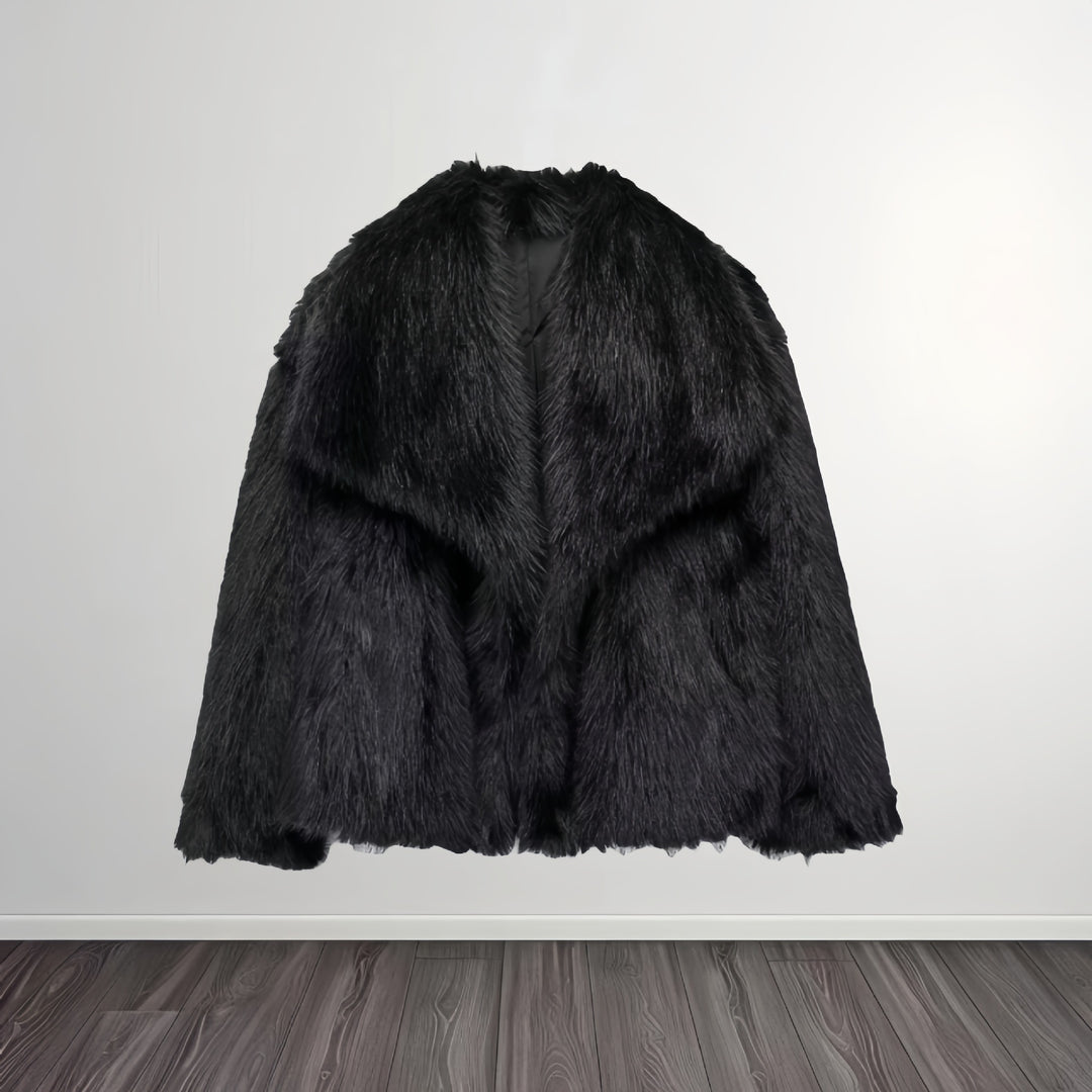Damen Modische Kunstpelzjacke EB