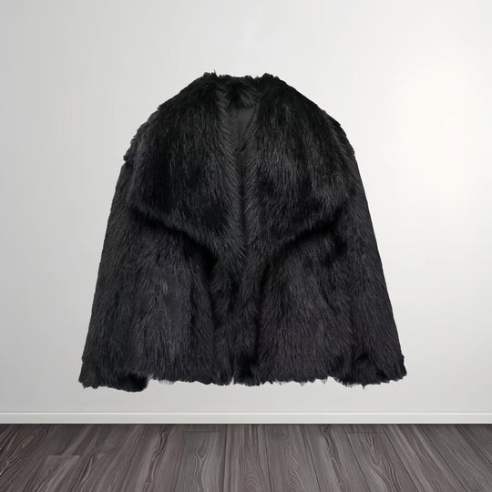 Damen Modische Kunstpelzjacke EB