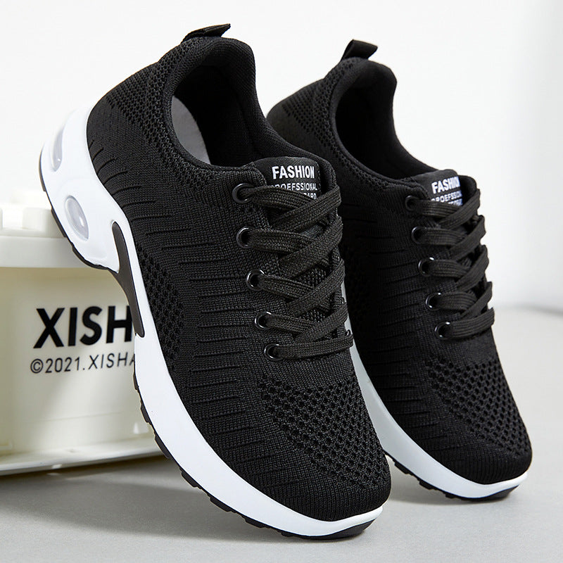 Damen Sportliche Lauf-Sneakers mit atmungsaktiver Mesh-Oberfläche und dämpfender Sohle EB