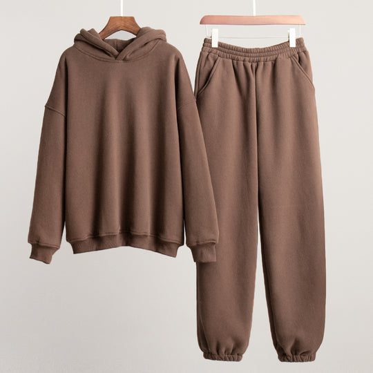 Damen Kuschelige Sweatshirt- und Jogginghose-Kombination EB