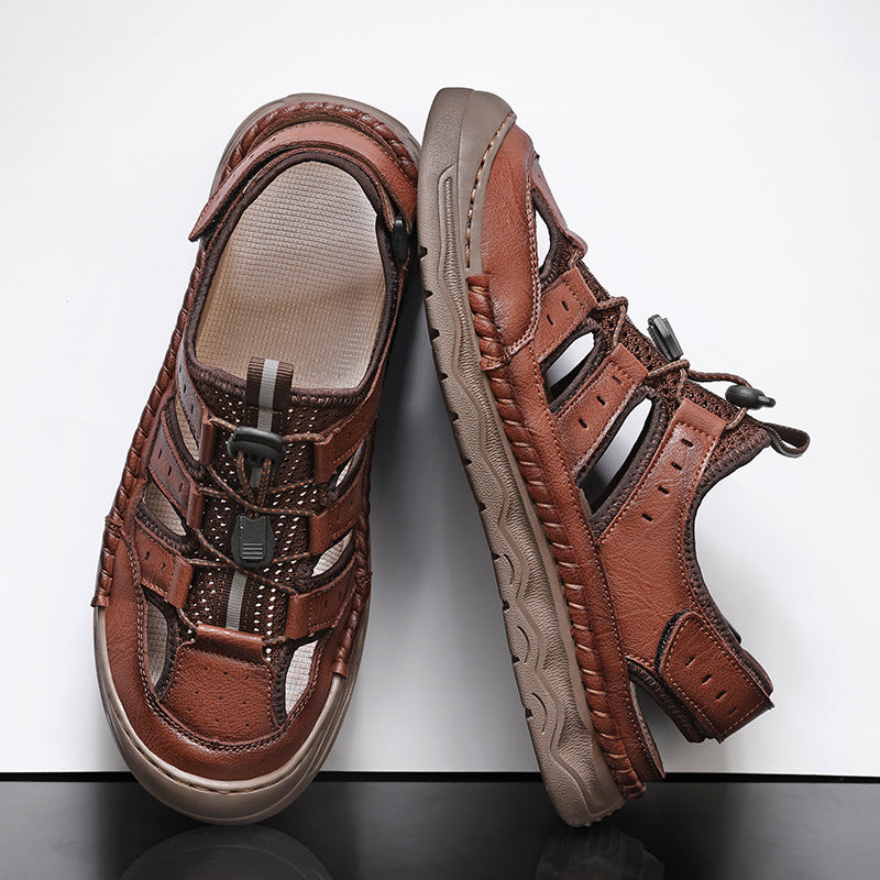 Herren Bequeme Outdoor-Sandalen mit verstellbarem Riemensystem und rutschfester Sohle EB