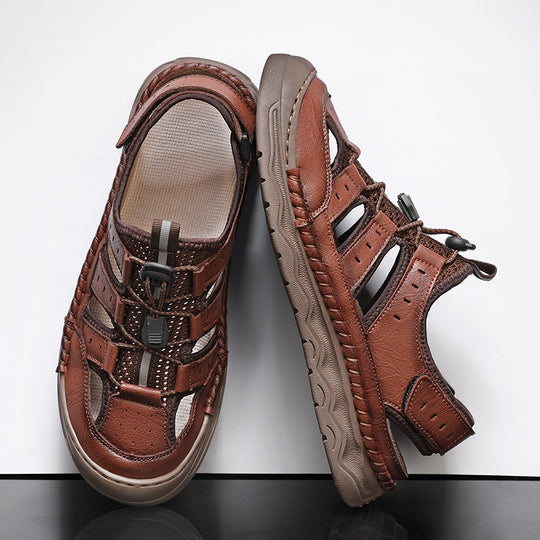 Herren Bequeme Outdoor-Sandalen mit verstellbarem Riemensystem und rutschfester Sohle EB