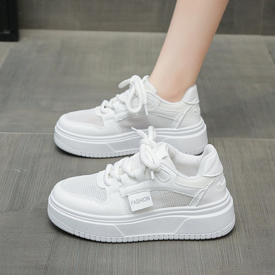 Damen Modische Sneakers mit atmungsaktiven Mesh-Einsätzen und dämpfender Sohle EB