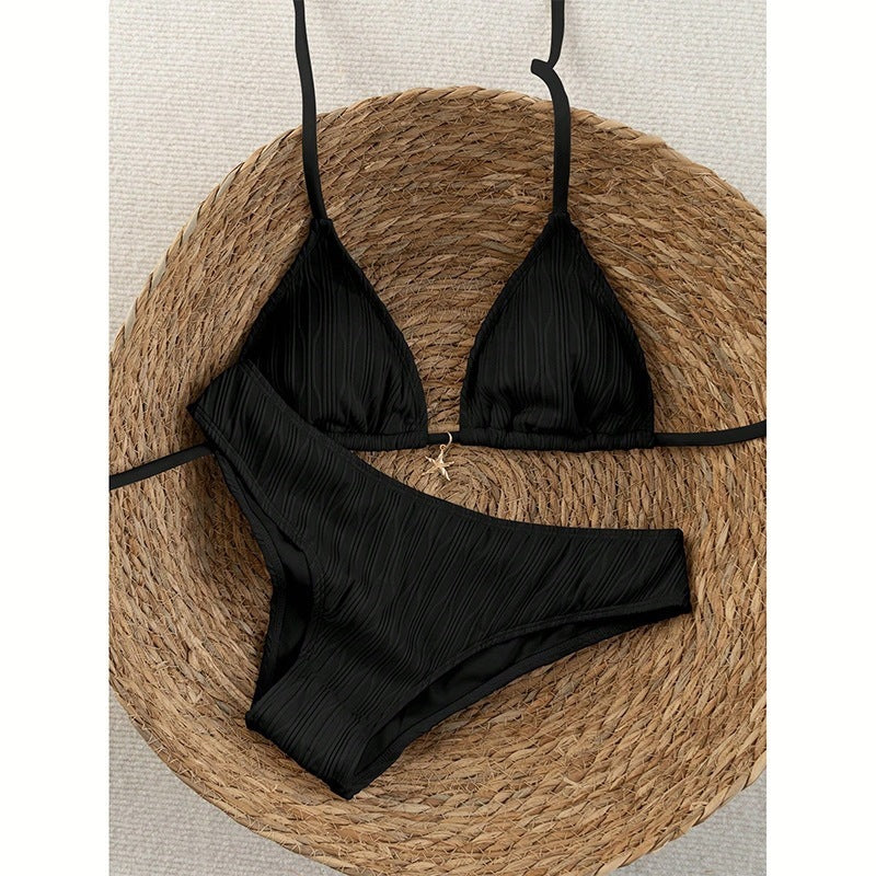 Damen Triangel-Bikini mit raffinierter Rippstruktur EB