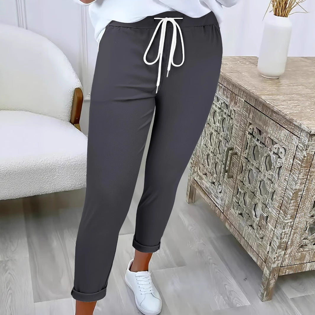 Damen Freizeithose mit elastischem Bund und Kordelzug EB