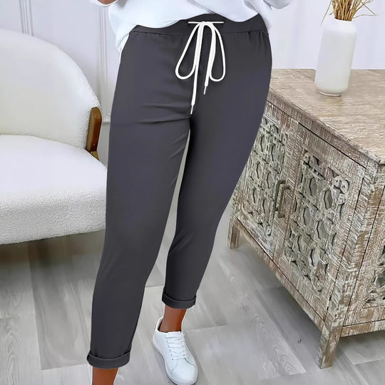Damen Freizeithose mit elastischem Bund und Kordelzug EB