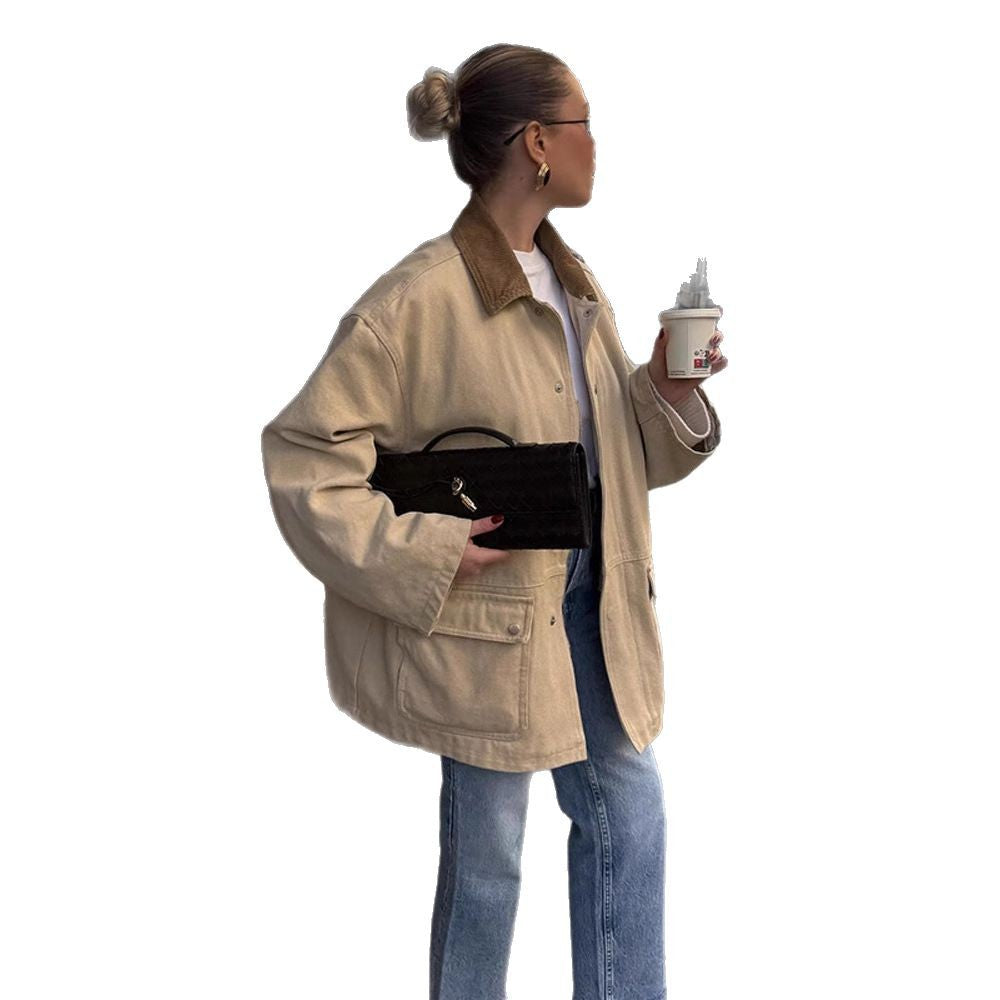 Damen Oversized Utility-Jacke EB