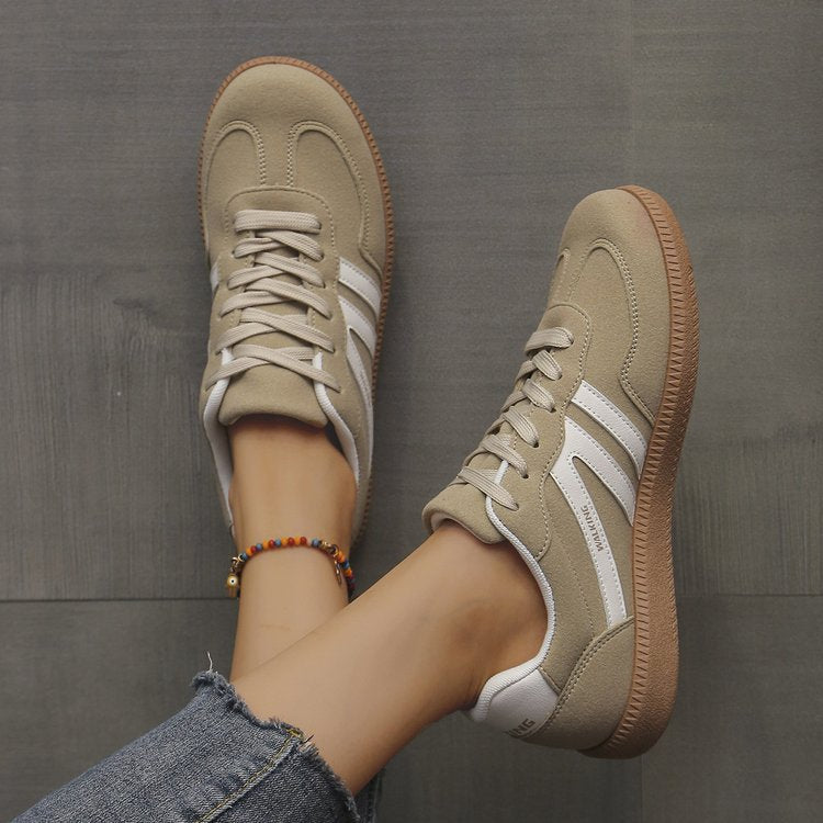Damen Retro-inspirierte Schnür-Sneaker mit gepolstertem Komfortfußbett EB