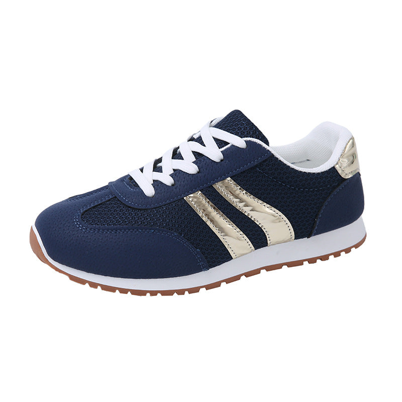 Damen Sportliche Sneakers mit modischen Metallic-Akzenten EB