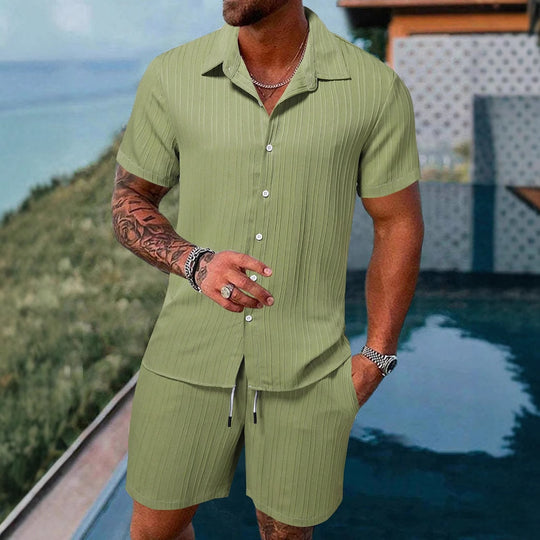 Herren Kurzarm-Shirt mit strukturiertem Design EB