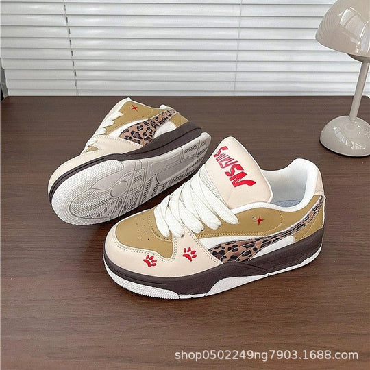 Damen Sportliche Sneakers mit trendigem Animal-Print und bequemer Innensohle EB