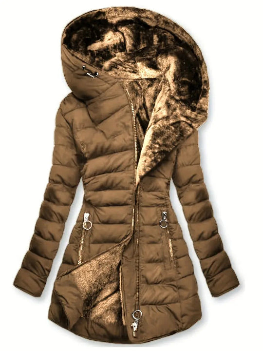 Damen Langzeit-Winterjacke mit weichem Innenfutter EB