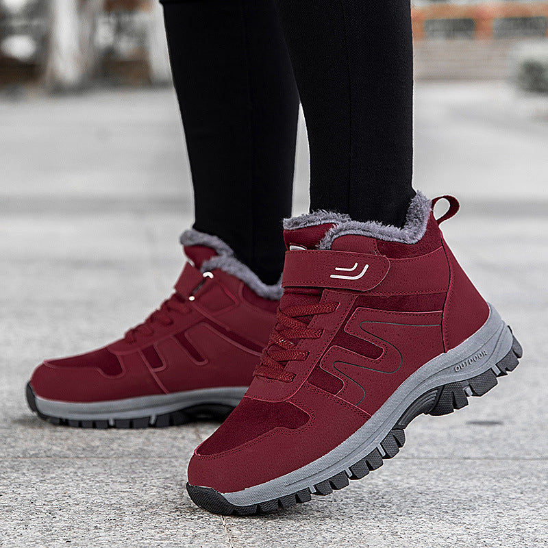 Damen Winterstiefel mit praktischem Klettverschluss und isolierender Innensohle EB