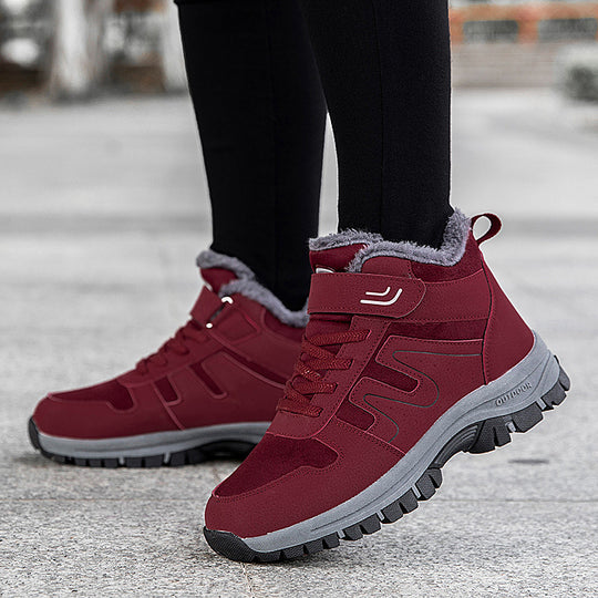 Damen Winterstiefel mit praktischem Klettverschluss und isolierender Innensohle EB