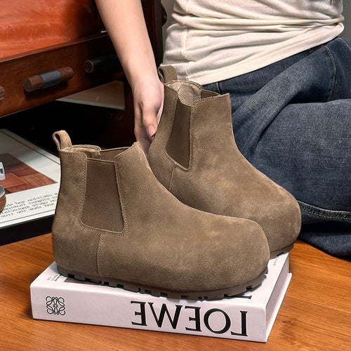 Damen Chelsea Boots mit komfortablem Gummizug und weichem Wildleder EB