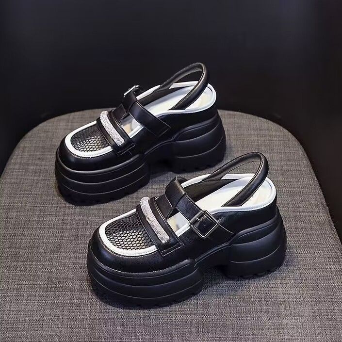 Damen Trendige Chunky Sandalen mit verstellbaren Riemen und dämpfender Sohle EB