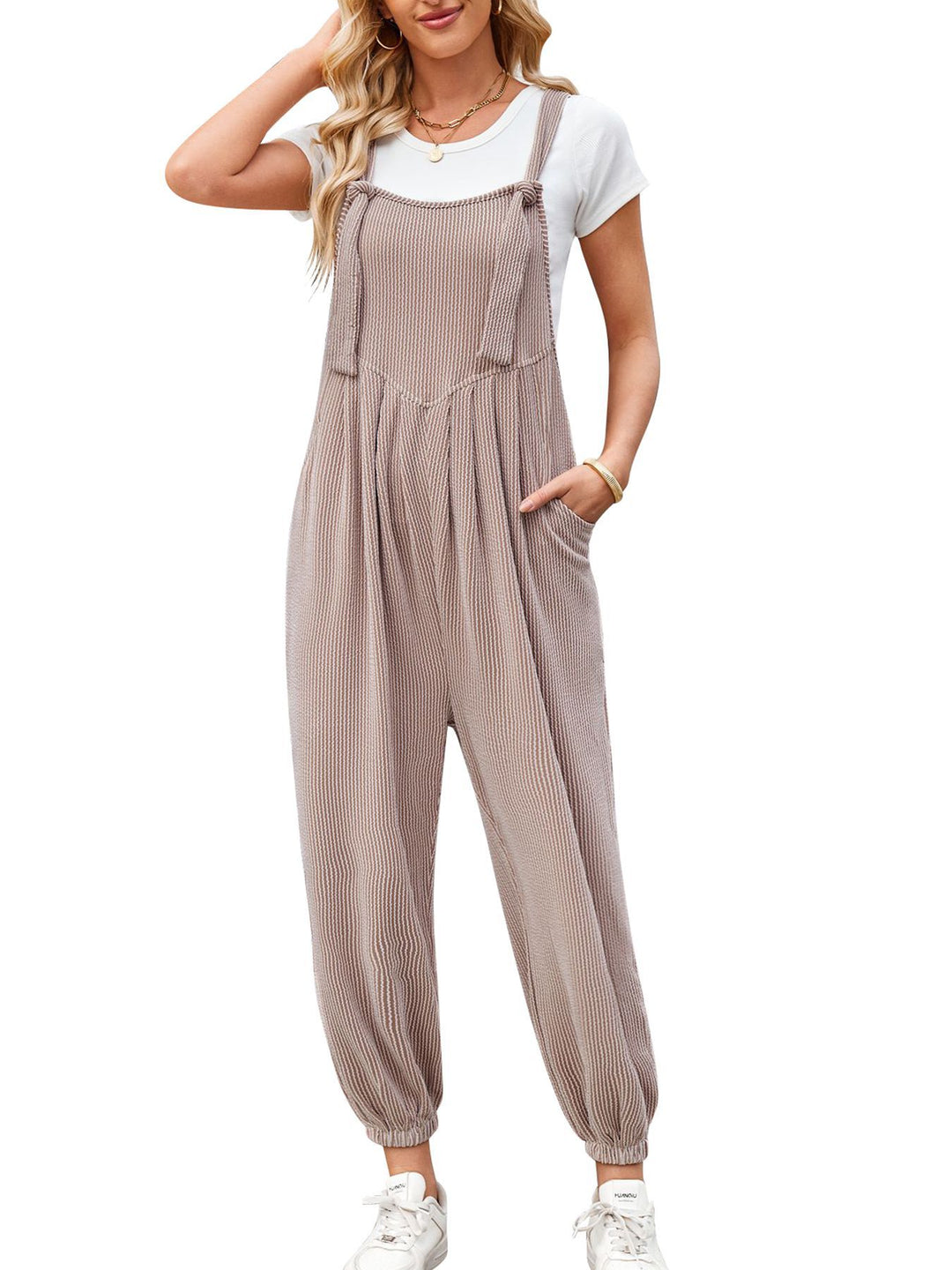 Damen Lässiger Jumpsuit mit praktischen Taschen EB