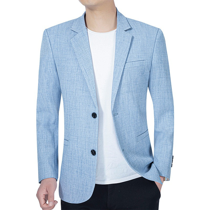 Herren Leichtes Slim-Fit Sakko aus Leinenmischgewebe mit Halbfütterung EB