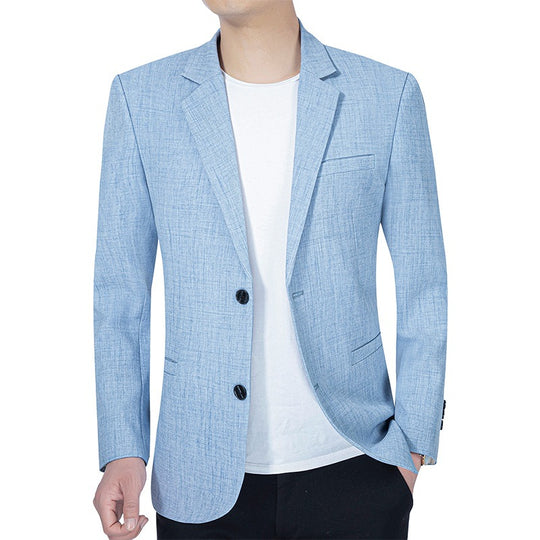 Herren Leichtes Slim-Fit Sakko aus Leinenmischgewebe mit Halbfütterung EB