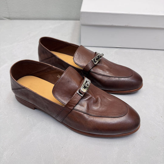 Damen Elegante Mokassins mit modischem Schnallen-Detail EB
