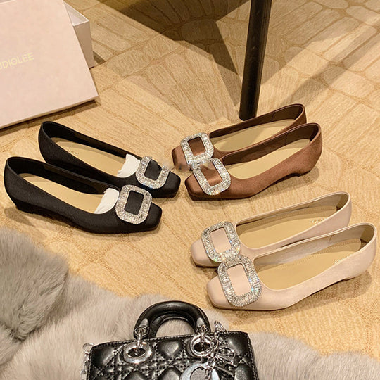 Damen Ballerinas mit eleganter Schnalle EB