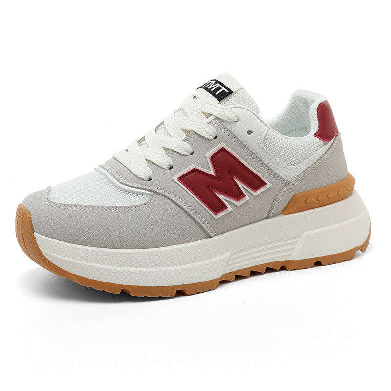 Damen Komfortable und modische Sneaker mit dicker Laufsohle EB