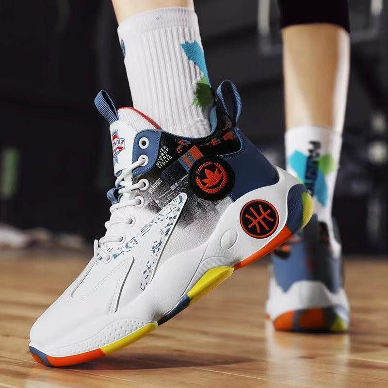 Damen Hochwertige Basketball-Sneaker mit atmungsaktivem Obermaterial und dämpfendem Fußbett EB