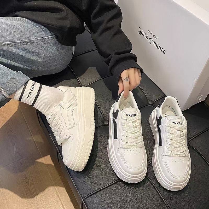 Damen Elegante und modische Sneakers mit hoher Plateausohle EB