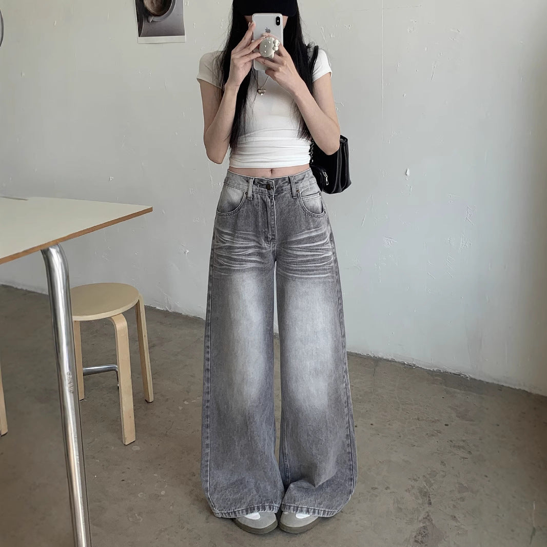 Damen Palazzo-Jeans im angesagten vintage Look mit weitem Bein EB