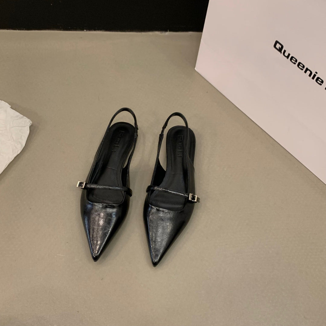 Damen Slingback Pumps mit eleganten Spitzen und zarten Riemchen EB