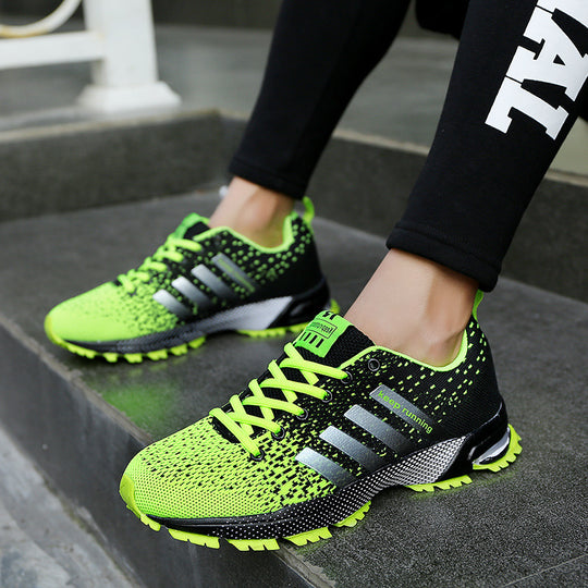 Herren leichte Strick-Running-Sneaker mit integrierter Fersen-Luftkammer und griffiger Trailsohle EB