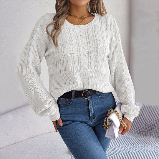 EB | Zopfmuster Pullover aus Weichem Garn