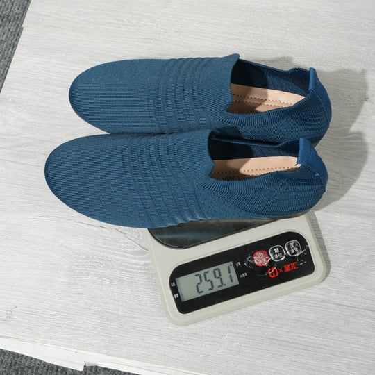 Herren nan atmungsaktiver Strick-Slip-On Sneaker mit elastischem Einstieg und gepolstertem Komfortfußbett EB