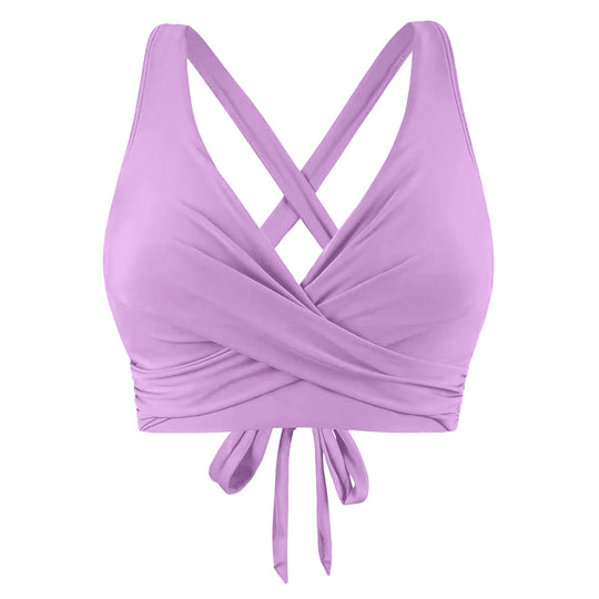 Damen komfortables Wickel-Bikinioberteil EB