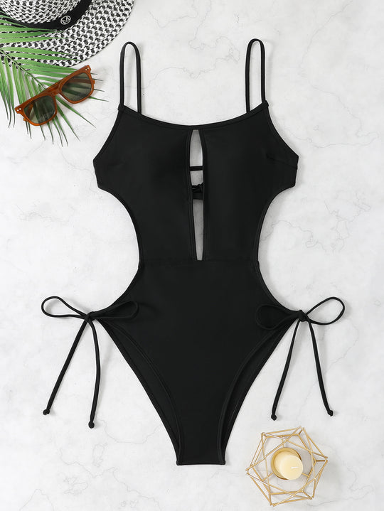 Damen Einteiliger Badeanzug mit Trendigen Cut-out-Details EB