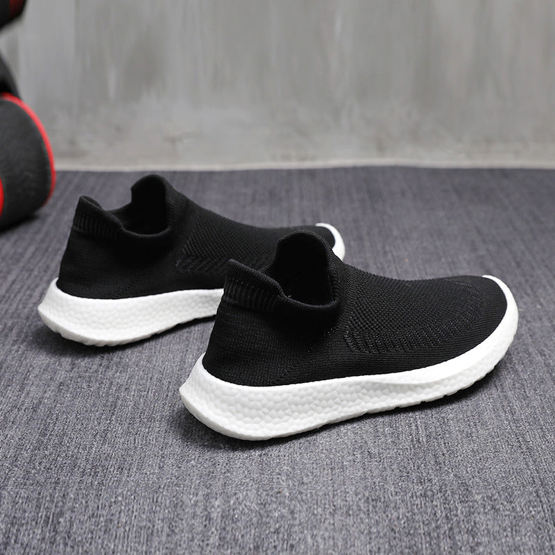 Damen bequeme und atmungsaktive Slip-On Sneakers mit flexiblem Sohlenprofil EB