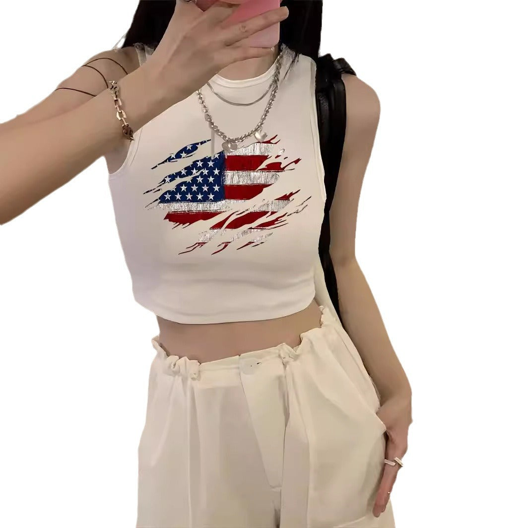 Damen Crop-Top mit kreativem Spruch und lässigem Schnitt EB