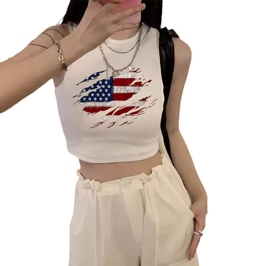 Damen Crop-Top mit kreativem Spruch und lässigem Schnitt EB