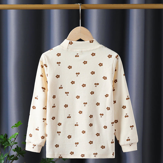 Mädchen Langarmshirt mit verspieltem Blüten- und Tierdesign EB